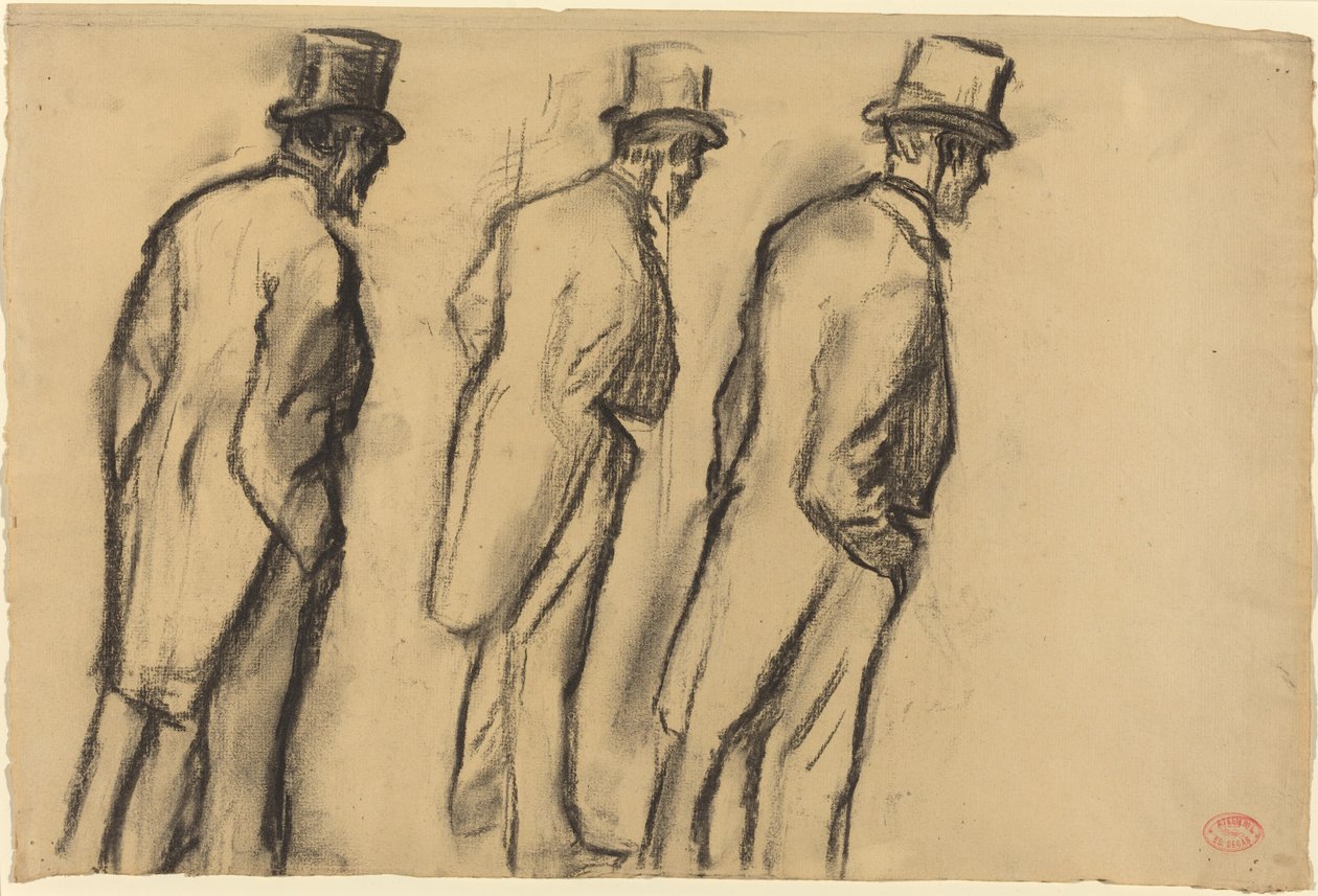 Trzy studia o stanie Ludovica Halévy autorstwa Edgar Degas