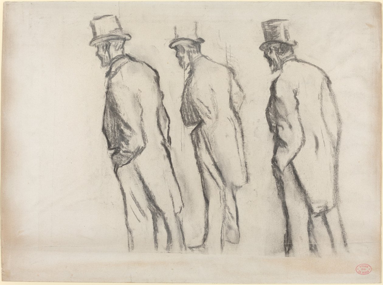 Trzy studia o stanie Ludovica Halévy autorstwa Edgar Degas