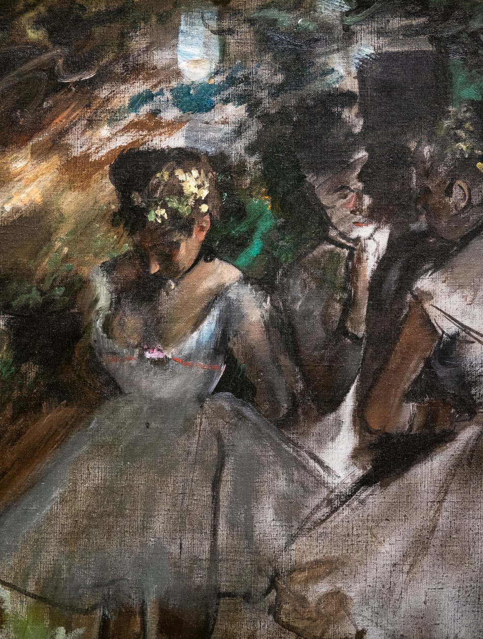 Trzech tancerzy za kulisami (detal). 1880-1885. Olej na płótnie. autorstwa Edgar Degas