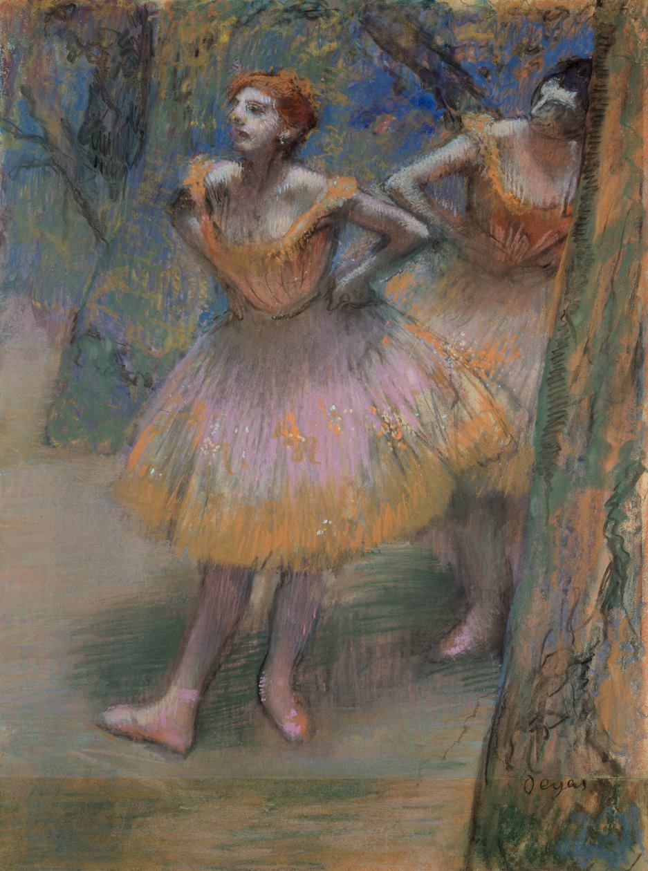 Dwóch tancerzy autorstwa Edgar Degas