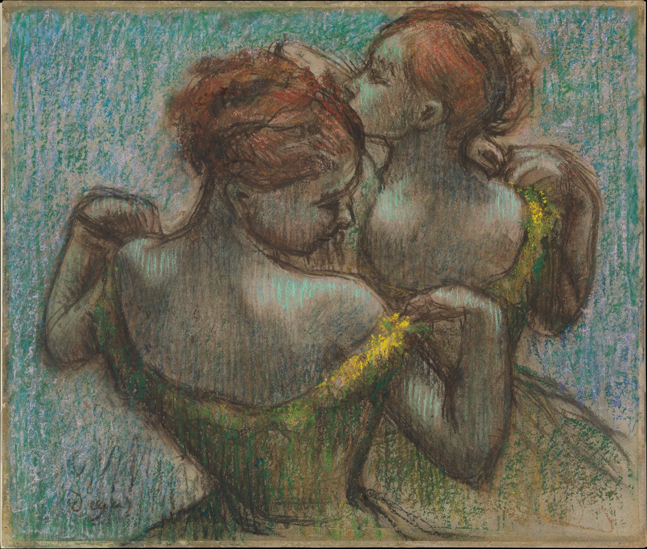 Dwie tancerki, półpostacie autorstwa Edgar Degas