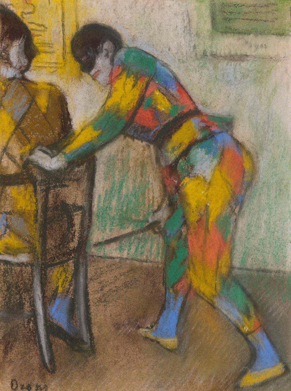 Dwóch arlekinów autorstwa Edgar Degas