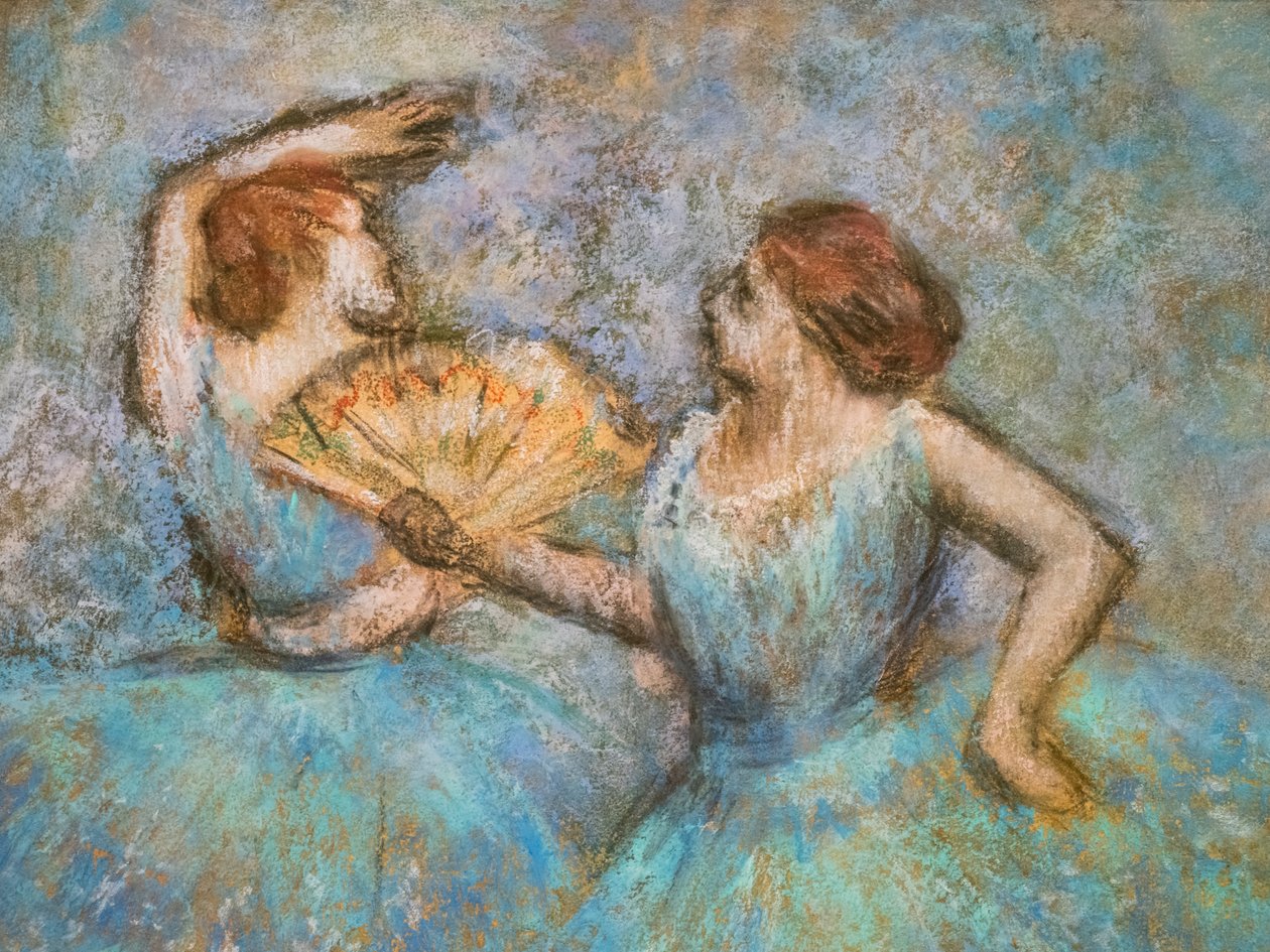 Dwie tancerki (szczegóły). Około 1905. Pastel na tekturze. autorstwa Edgar Degas