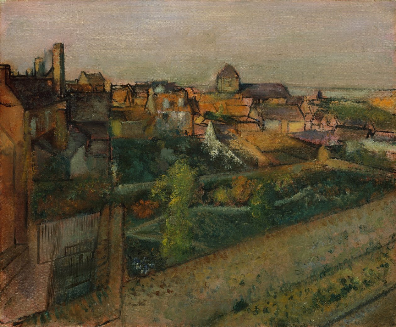 Widok Saint-Valéry-sur-Somme, 1896-98 autorstwa Edgar Degas