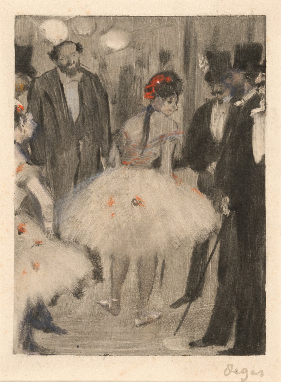 Virginie podziwiana, podczas gdy markiz Cavalcanti patrzy, c. 18761877. autorstwa Edgar Degas