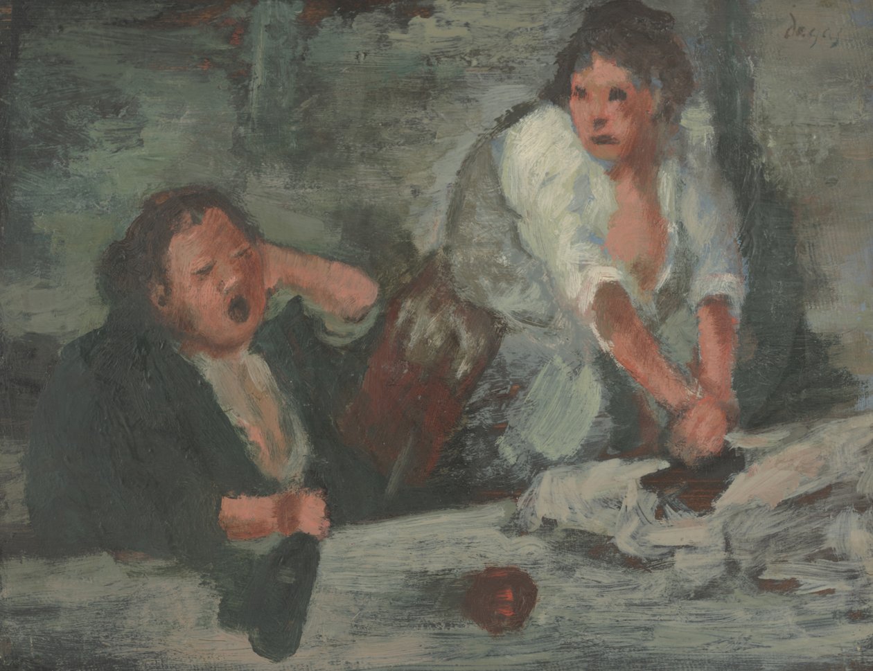 Wash Women (olej na panelu) autorstwa Edgar Degas