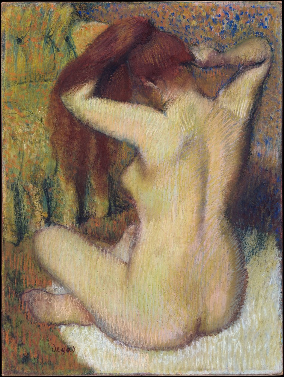 Kobieta czesząca włosy autorstwa Edgar Degas