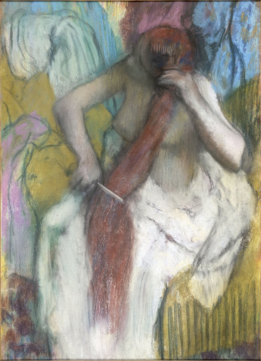 Kobieta czesząca włosy autorstwa Edgar Degas
