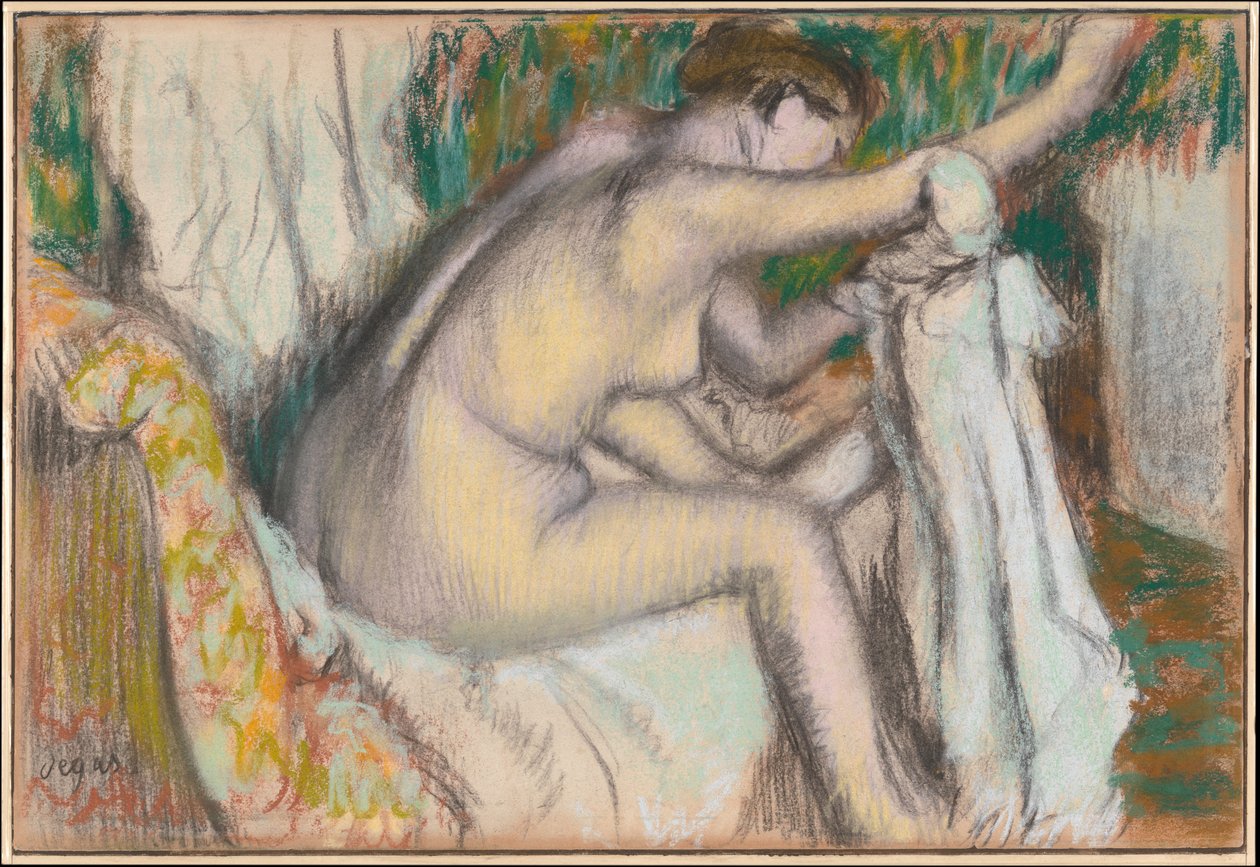 Kobieta wycierająca ramię autorstwa Edgar Degas