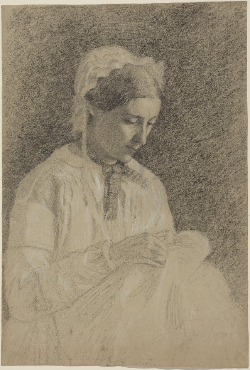 Kobieta haftująca autorstwa Edgar Degas
