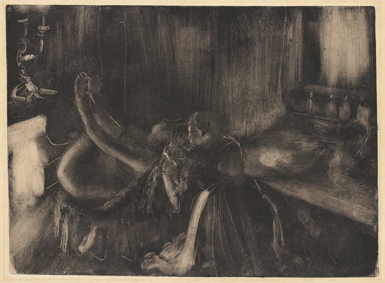 Kobieta przy kominku, 1880-1890 autorstwa Edgar Degas