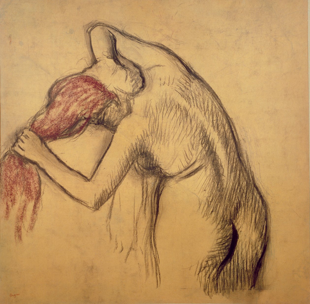 Kobieta się suszy autorstwa Edgar Degas