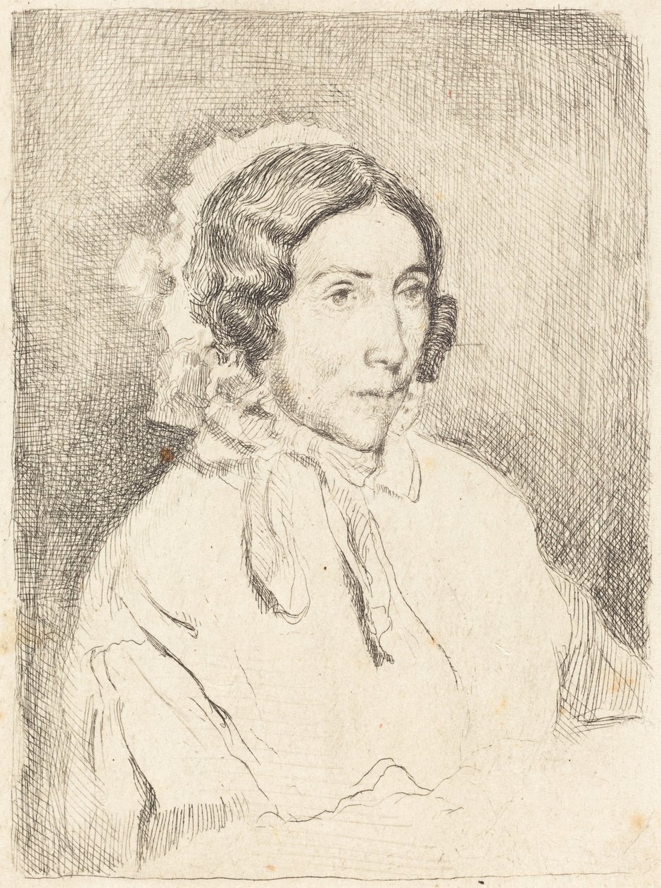 Kobieta w marszczonej czapce (Dame agee) autorstwa Edgar Degas