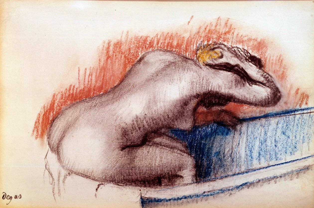 Kobieta myjąca się w wannie Pastel Edgara Degasa (1834-1917) 1892 Ndz. 0,31x0,47 m Paryż, musee d