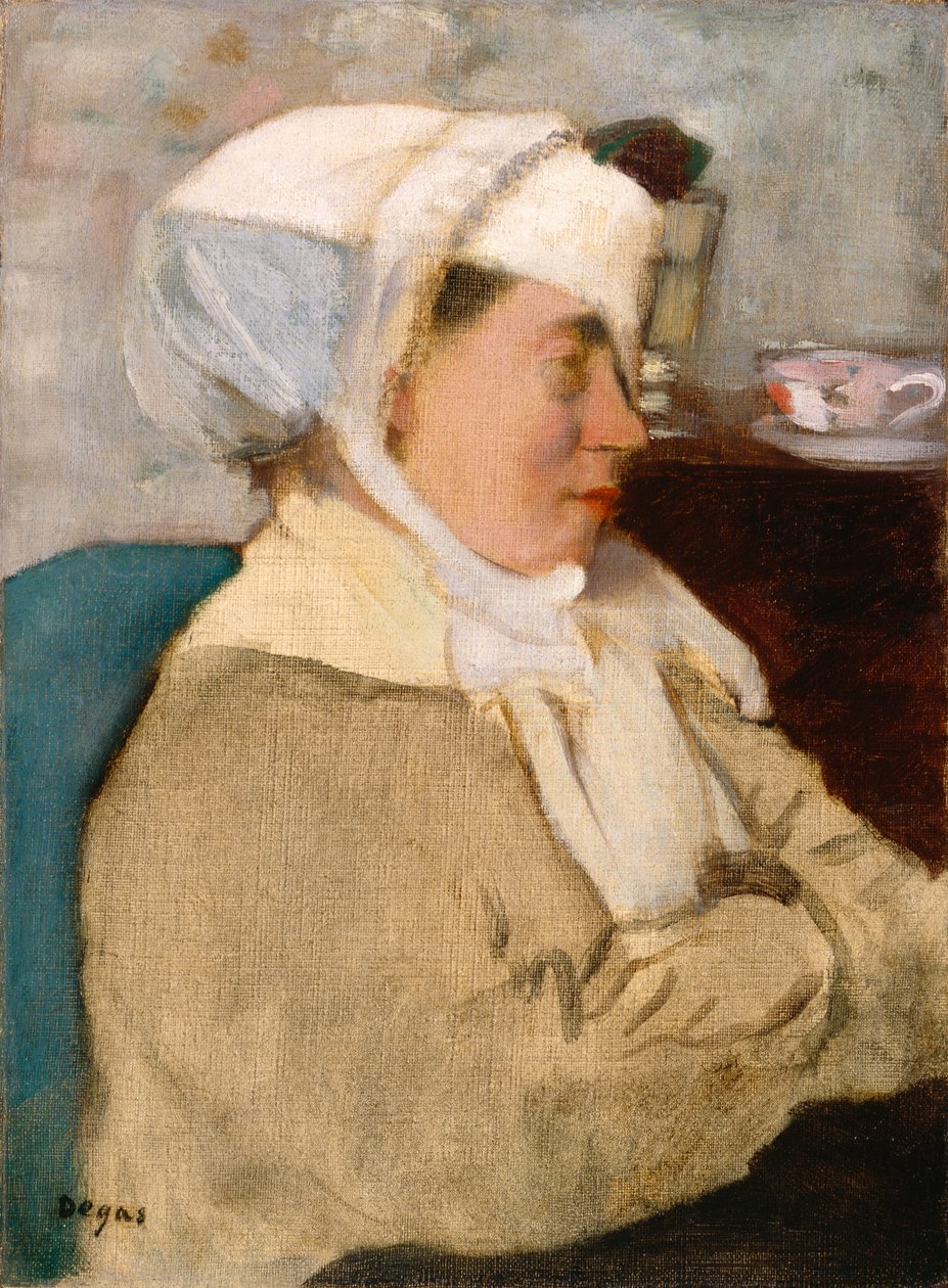 Kobieta z bandażem, ok.1872 autorstwa Edgar Degas