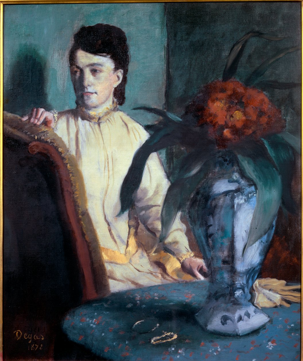 Kobieta z chińskim wazonem autorstwa Edgar Degas