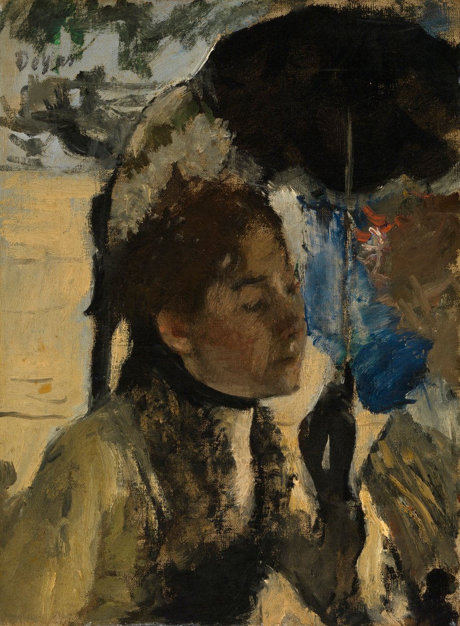 Kobieta z parasolką, ok. 1880 r. (olej na płótnie) autorstwa Edgar Degas