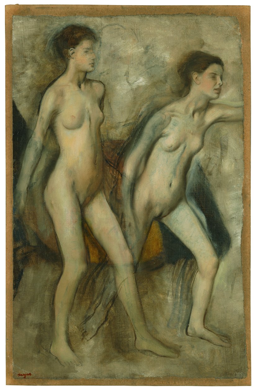 Młode spartańskie dziewczyny prowokujące chłopców autorstwa Edgar Degas