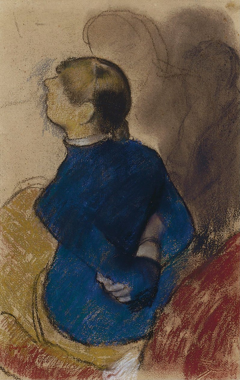 Młoda kobieta w błękicie autorstwa Edgar Degas