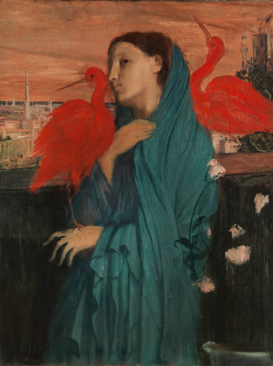 Młoda kobieta z Ibisem autorstwa Edgar Degas