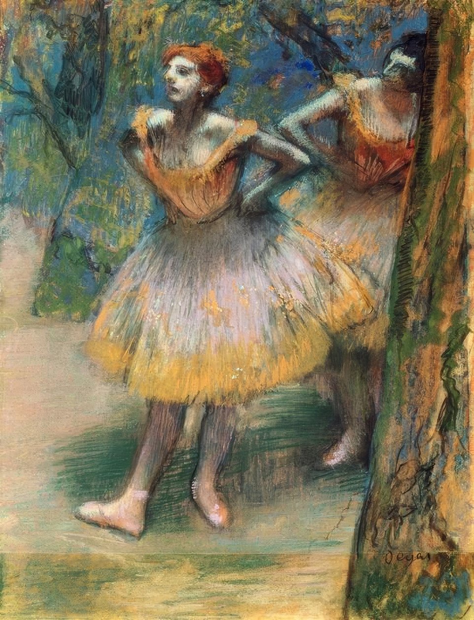 Dwie tancerki autorstwa Edgar Degas