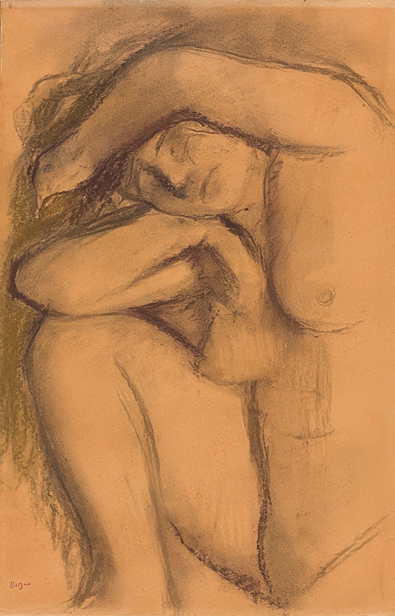 Studium Nu (Aktsudie). Um 1888-92 autorstwa Edgar Degas