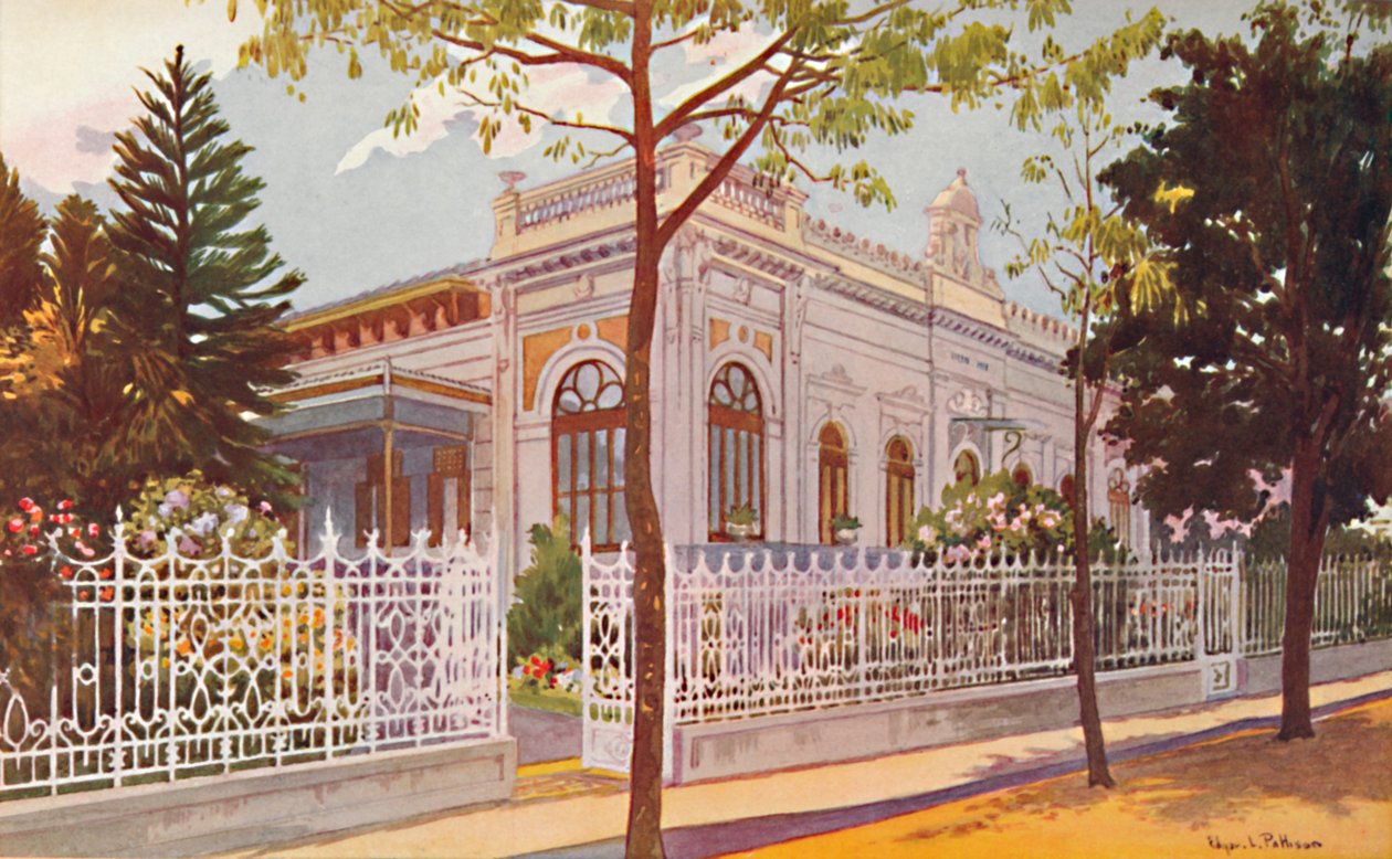 Vilino Nair, rezydencja admirała barona de Teffé von Hoonholtz, Petropolis, 1914 autorstwa Edgar L. Pattison