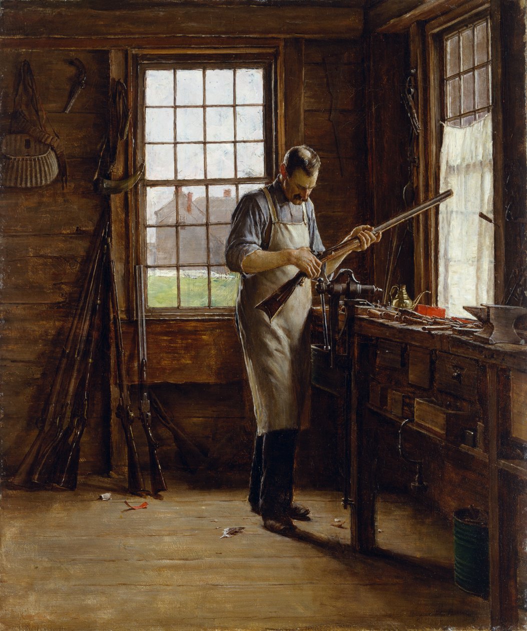 Sklep rusznikarski, ok. 1890-95 autorstwa Edgar Melville Ward