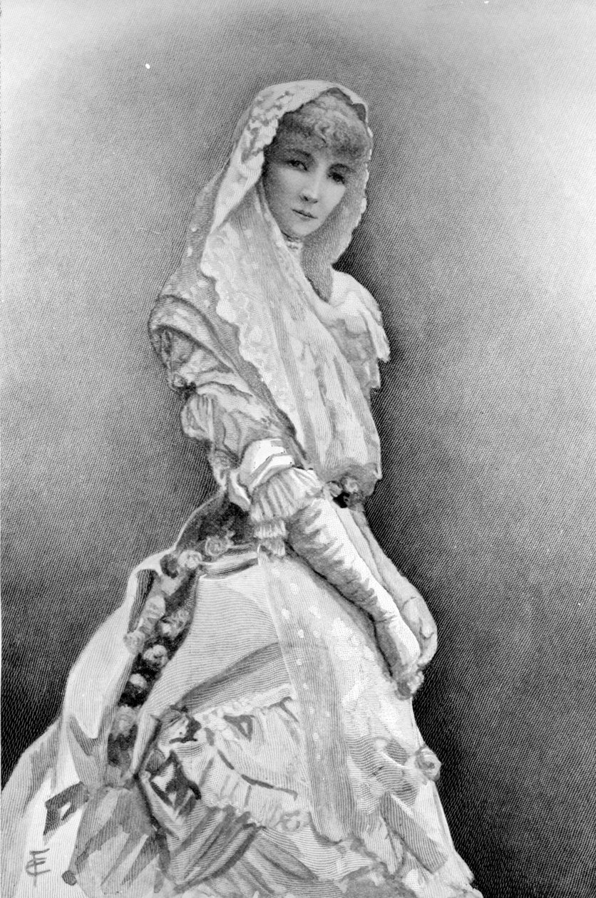 Sarah Bernhardt jako Marguerite Gautier w La Dame aux Camelias Alexandre