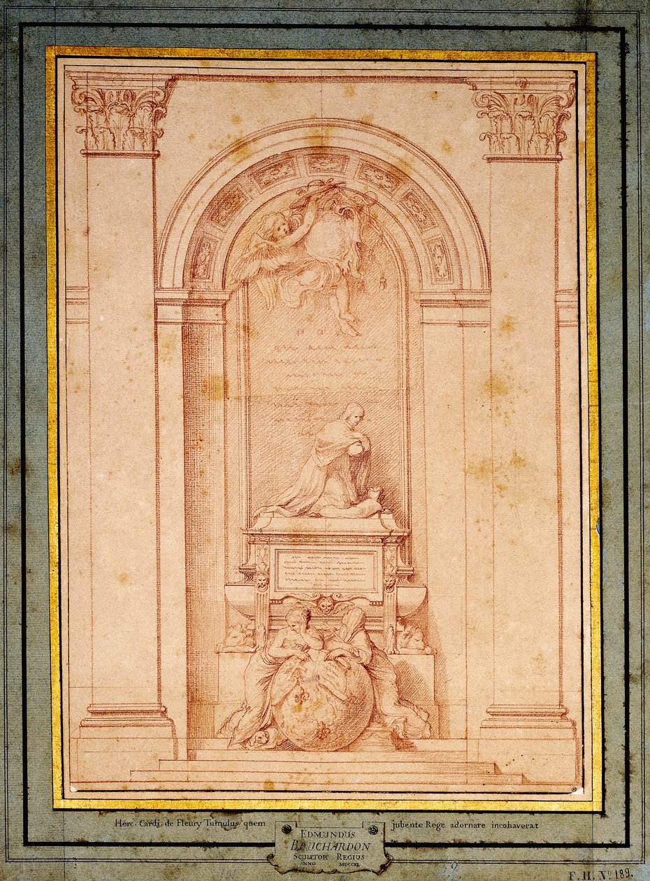 Studium do pomnika nagrobnego kardynała de Fleury, autorstwa Edmé Bouchardon