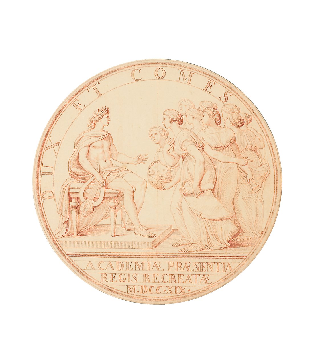 Wizyta króla w akademiach, 1719 autorstwa Edmé Bouchardon