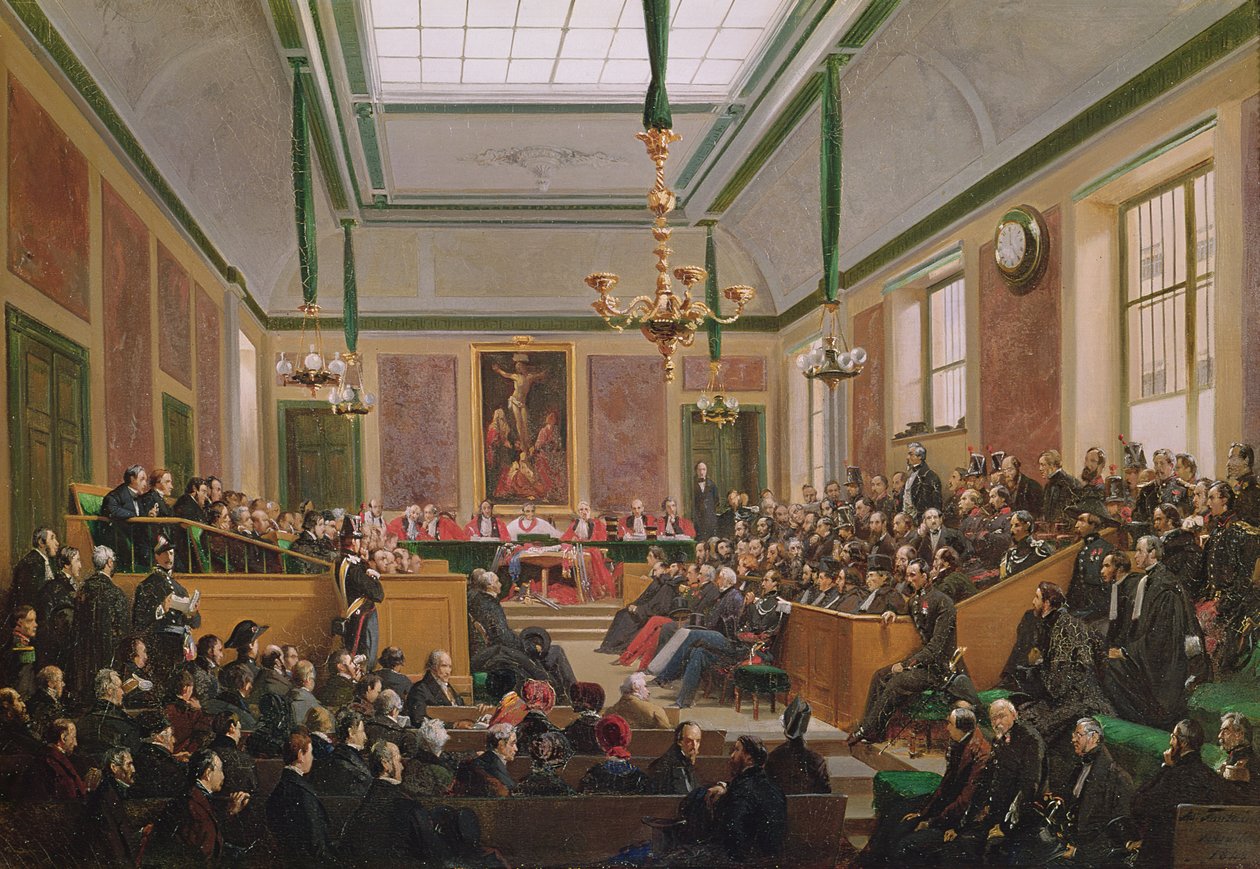 Wysoki Trybunał Sprawiedliwości w Wersalu, 7 marca 1849 r autorstwa Edme Adolphe Fontaine