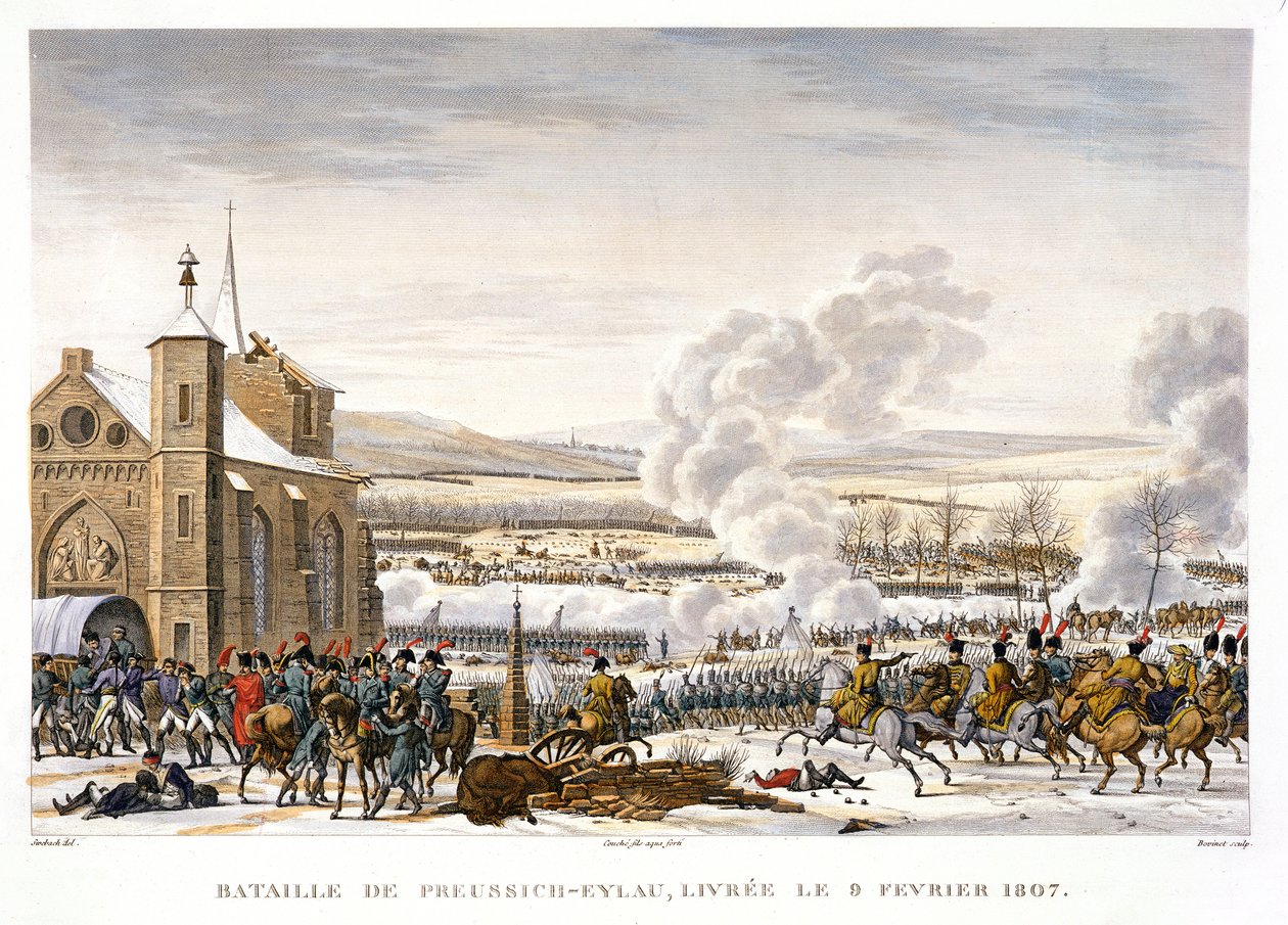 Bitwa pod Eylau, Niemcy, 9 lutego 1807 r. autorstwa Edme Bovinet
