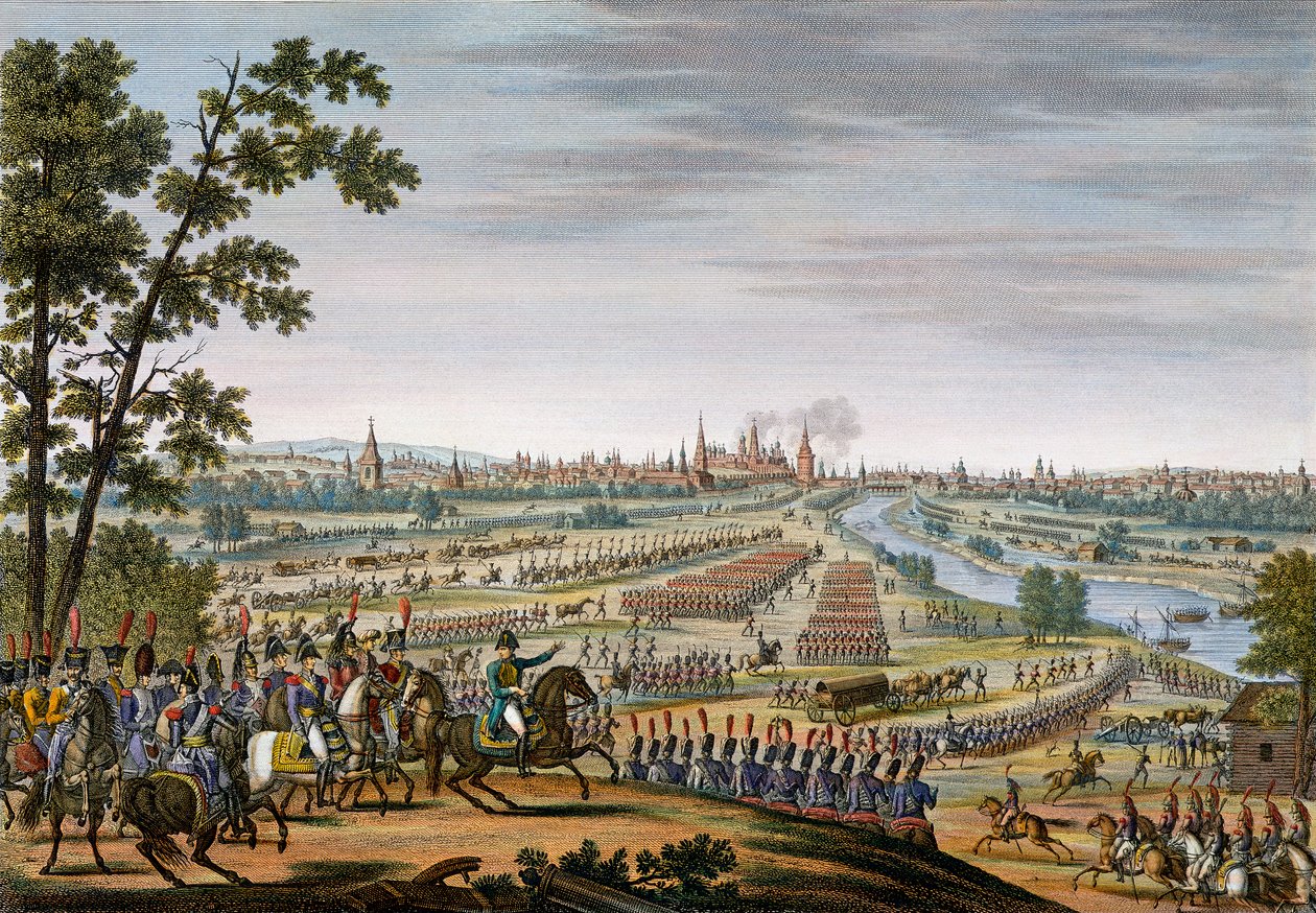 Wkroczenie Francuzów do Moskwy, 14 września 1812 r. autorstwa Edme Bovinet