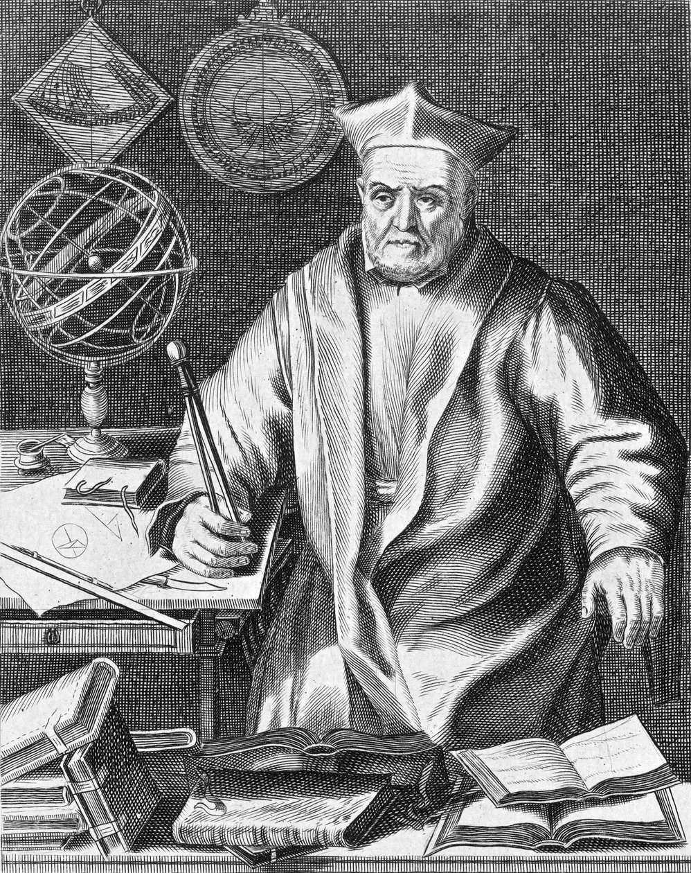 Christopher Clavius (1537-1612) astrônomo e matemático bávaro, polidor de gravuras autorstwa Edme de Boulonois