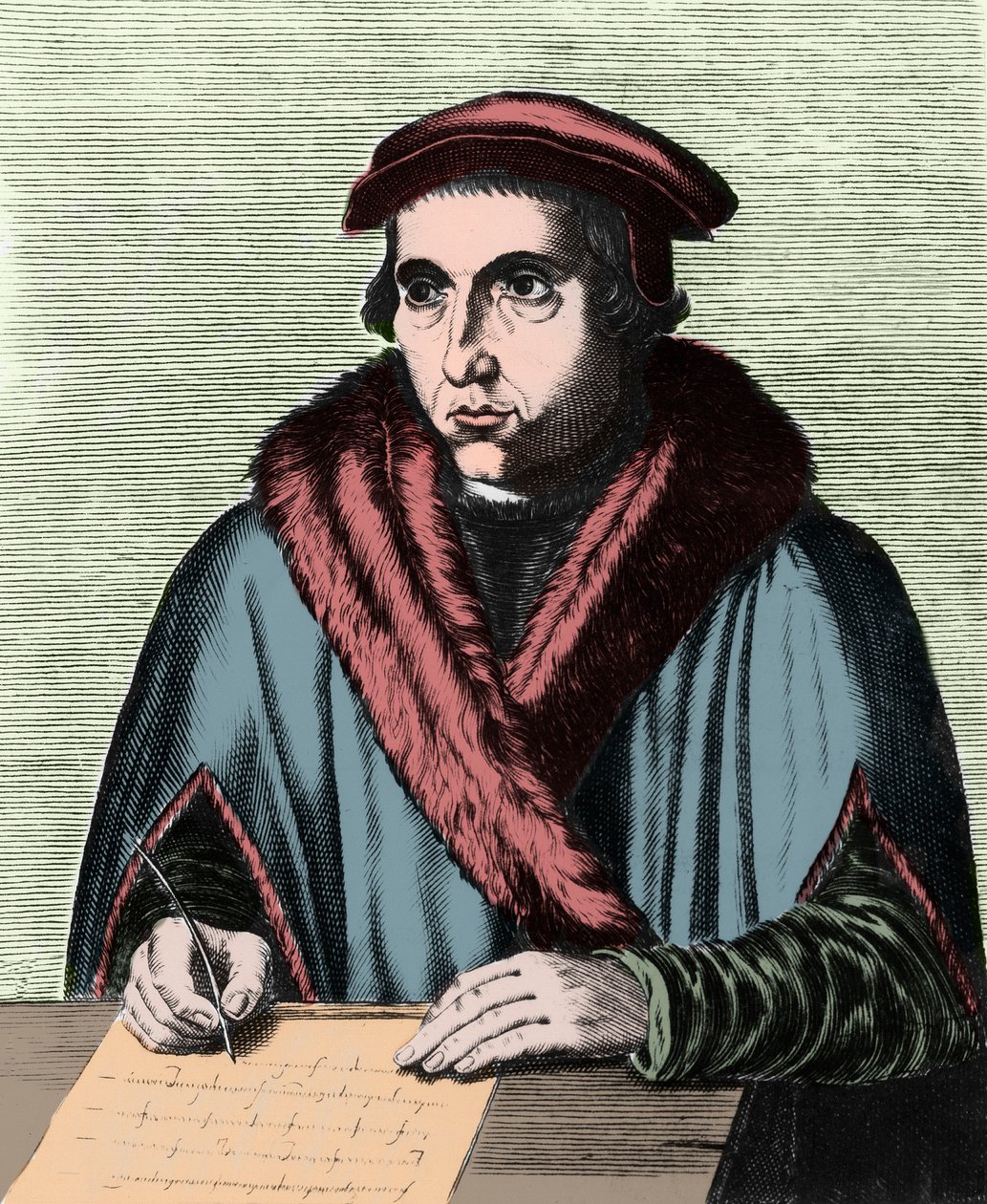 Portret Juana Luisa Vivesa, hiszpańskiego humanisty i filozofa (1492-1540). autorstwa Edme de Boulonois