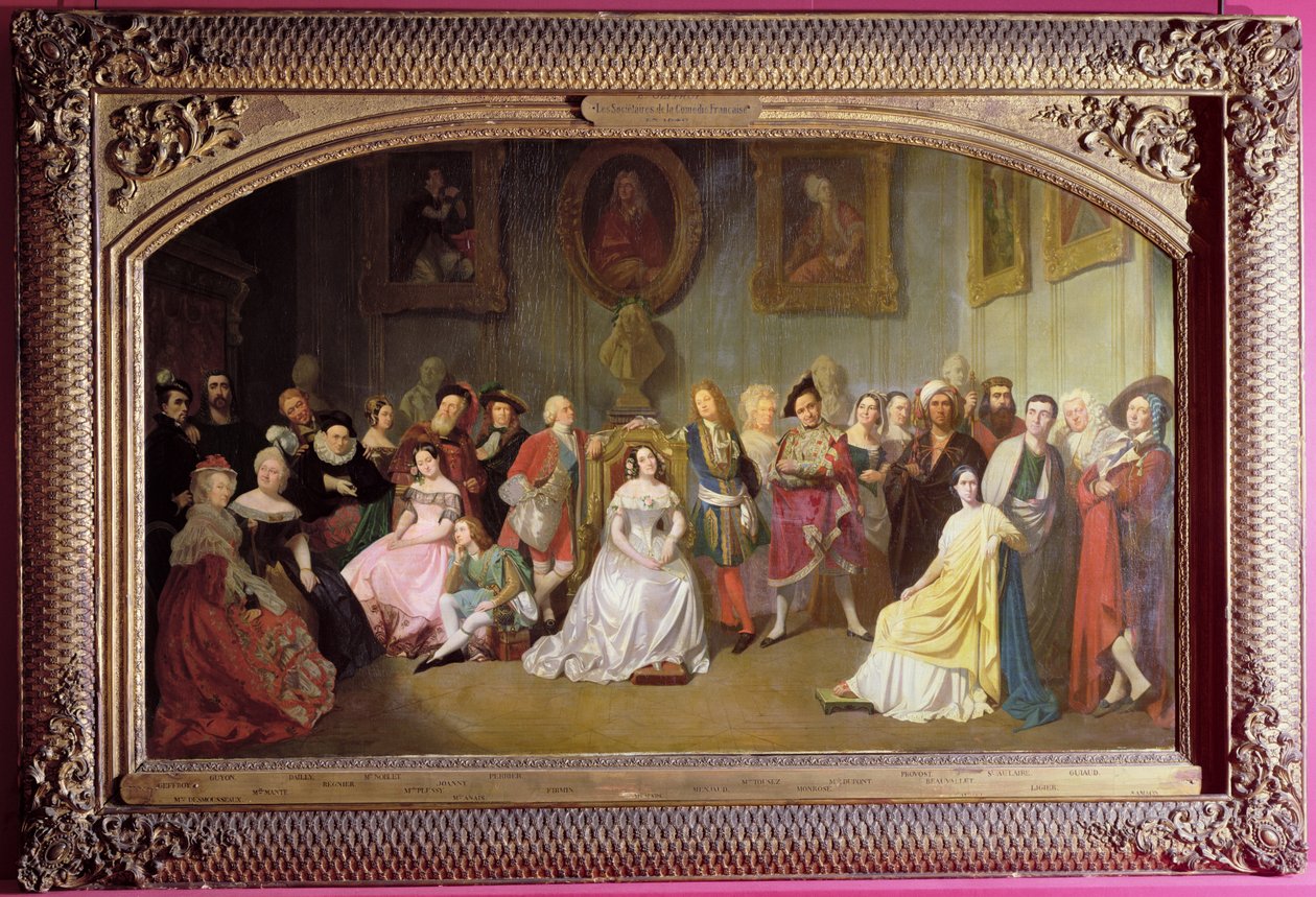 Członkowie Comedie-Francaise w 1840 r. autorstwa Edmond A.F. Geffroy
