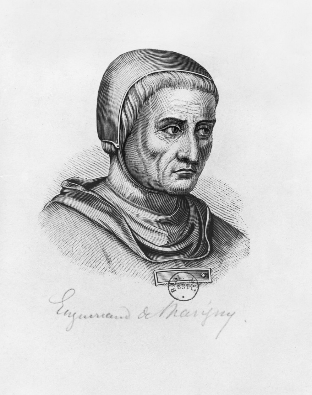 Portret Enguerranda de Marigny (zdjęcie czarno-białe) autorstwa Edmond Boulenaz