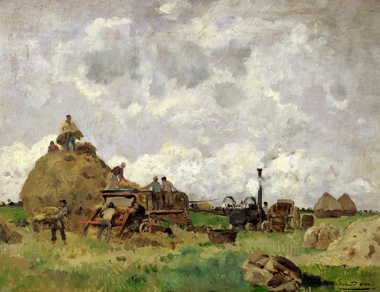 Młocarnia autorstwa Edmond Charles Yon