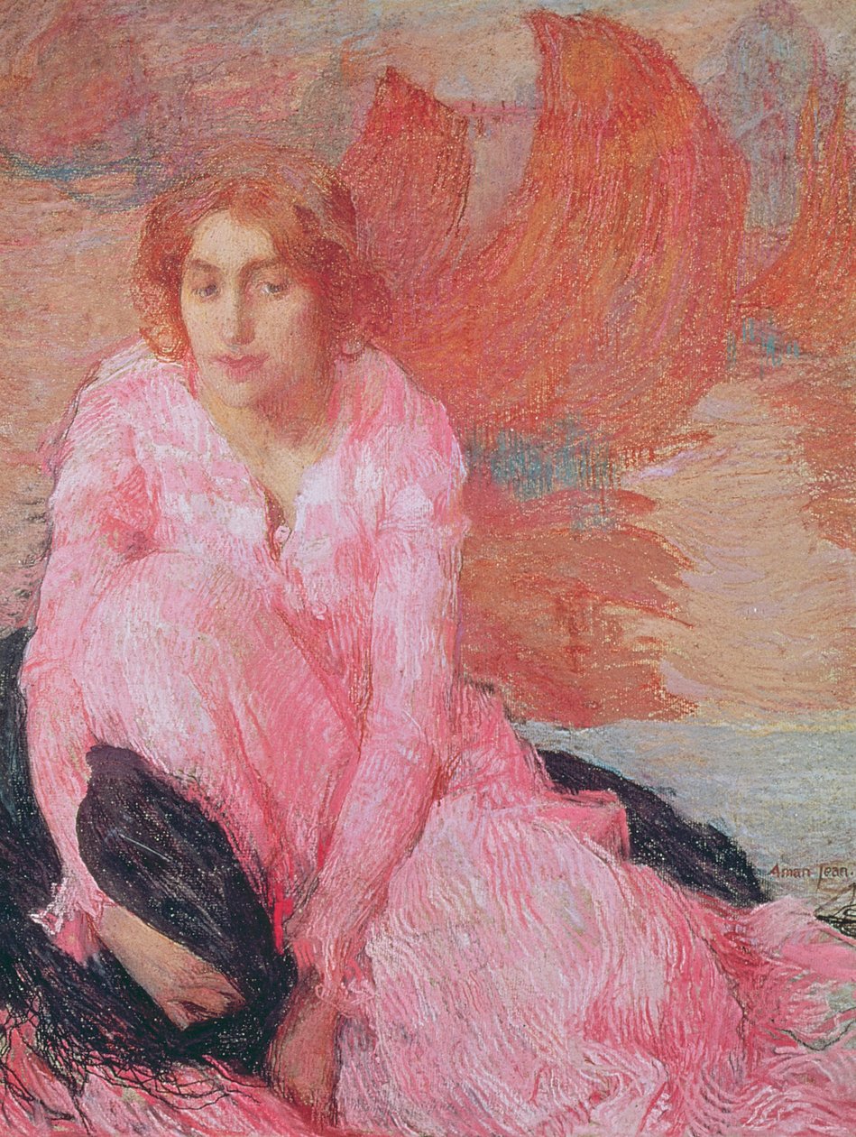 Dama i Róża autorstwa Edmond François Aman Jean