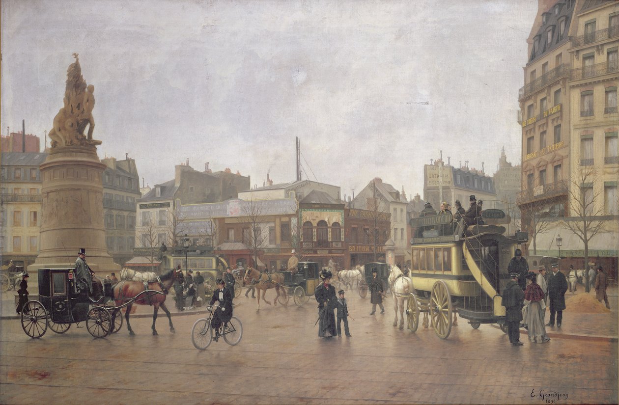 La Place Clichy, Paryż, 1896 (patrz także 485191) autorstwa Edmond Georges Grandjean