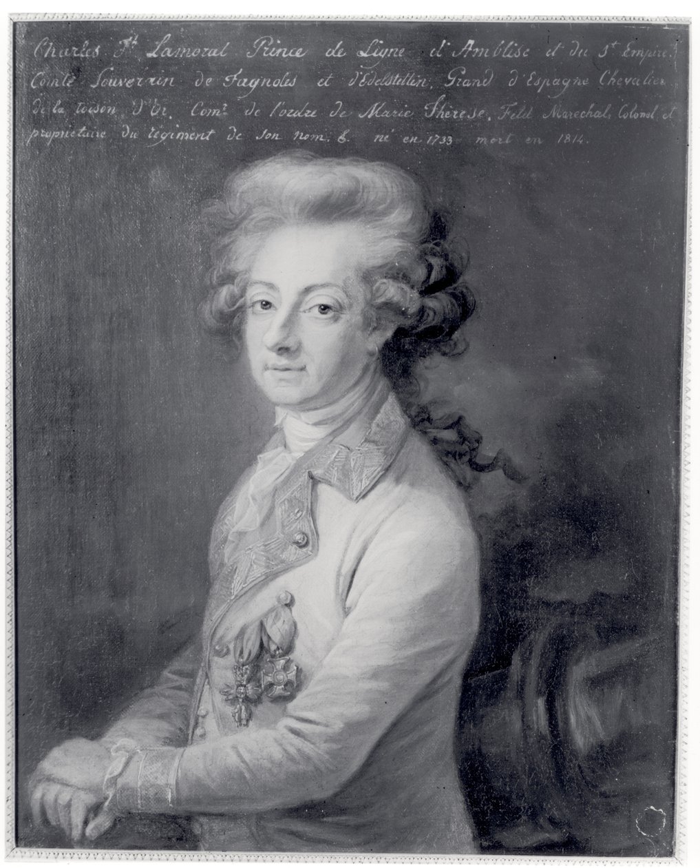 Portret marszałka Charlesa-Josepha (1735-1814) księcia de Ligne autorstwa Edmond Leclerq