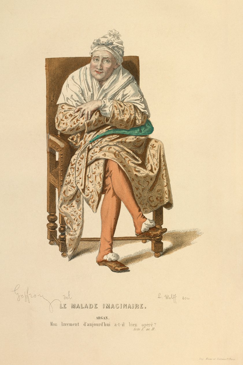 Kostium do roli Argana, ok. 1868 r. (rycina) autorstwa Edmond Aime Florentin Geffroy