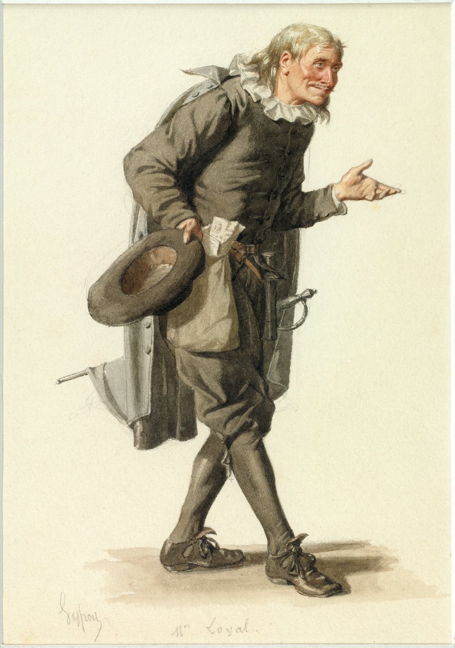 Portret Monsieur Loyal, ok. 1870 (akwarela) autorstwa Edmond Aime Florentin Geffroy