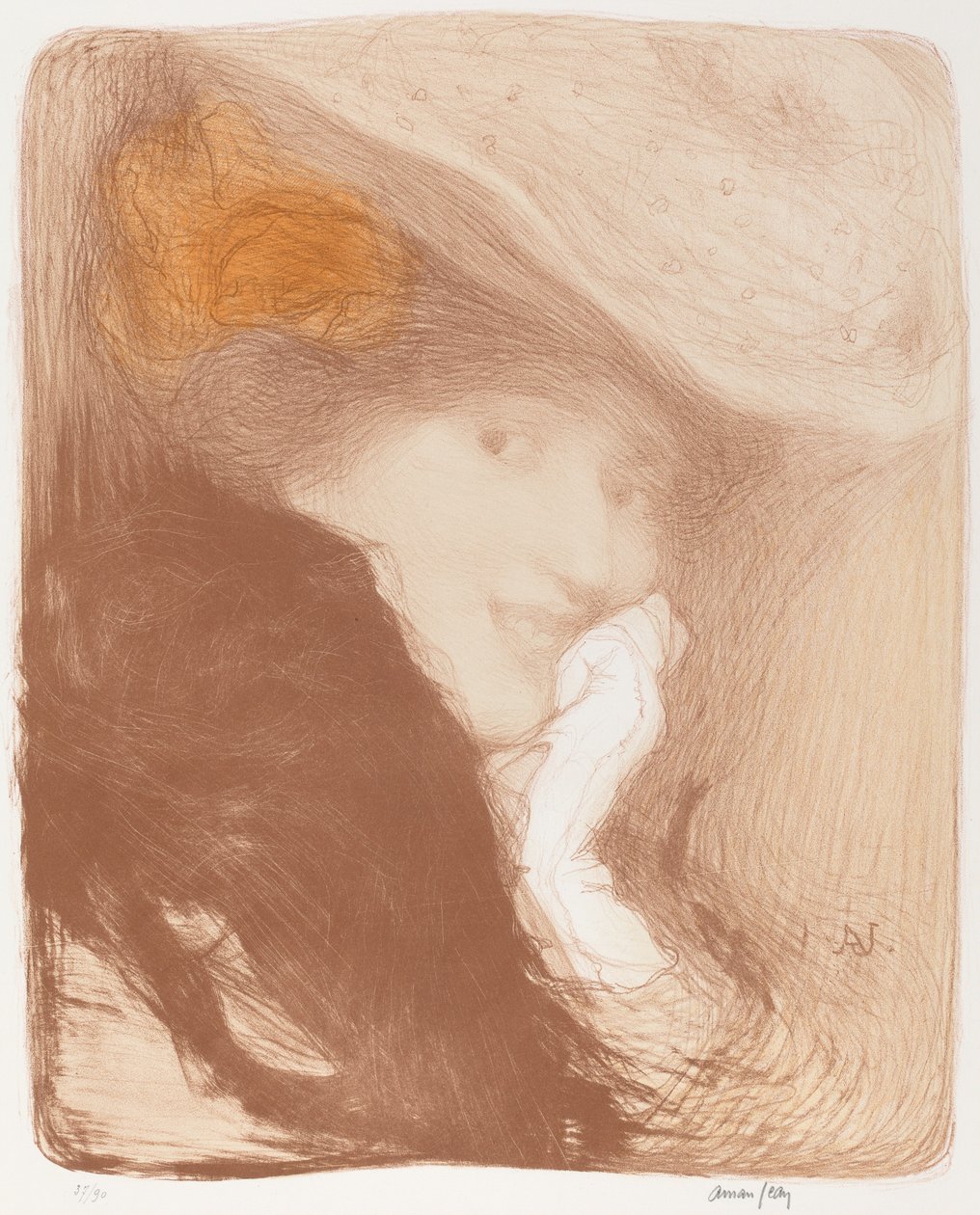 La Rieuse: Madame Albert Besnard autorstwa Edmond Aman Jean