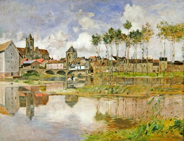 Moret-sur-Loing (olej na płótnie) autorstwa Edmond Charles Yon