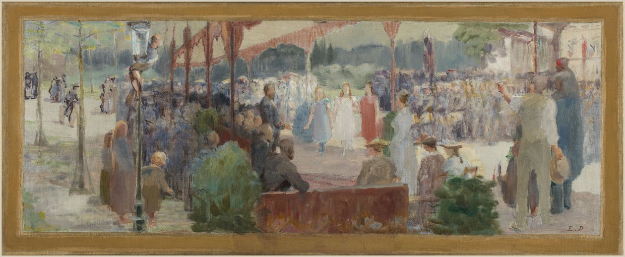 Szkic do ratusza w Maisons-Alfort: Hommage au mérite, między 1893 a 1895 (olej na płótnie) autorstwa Edmond Debon
