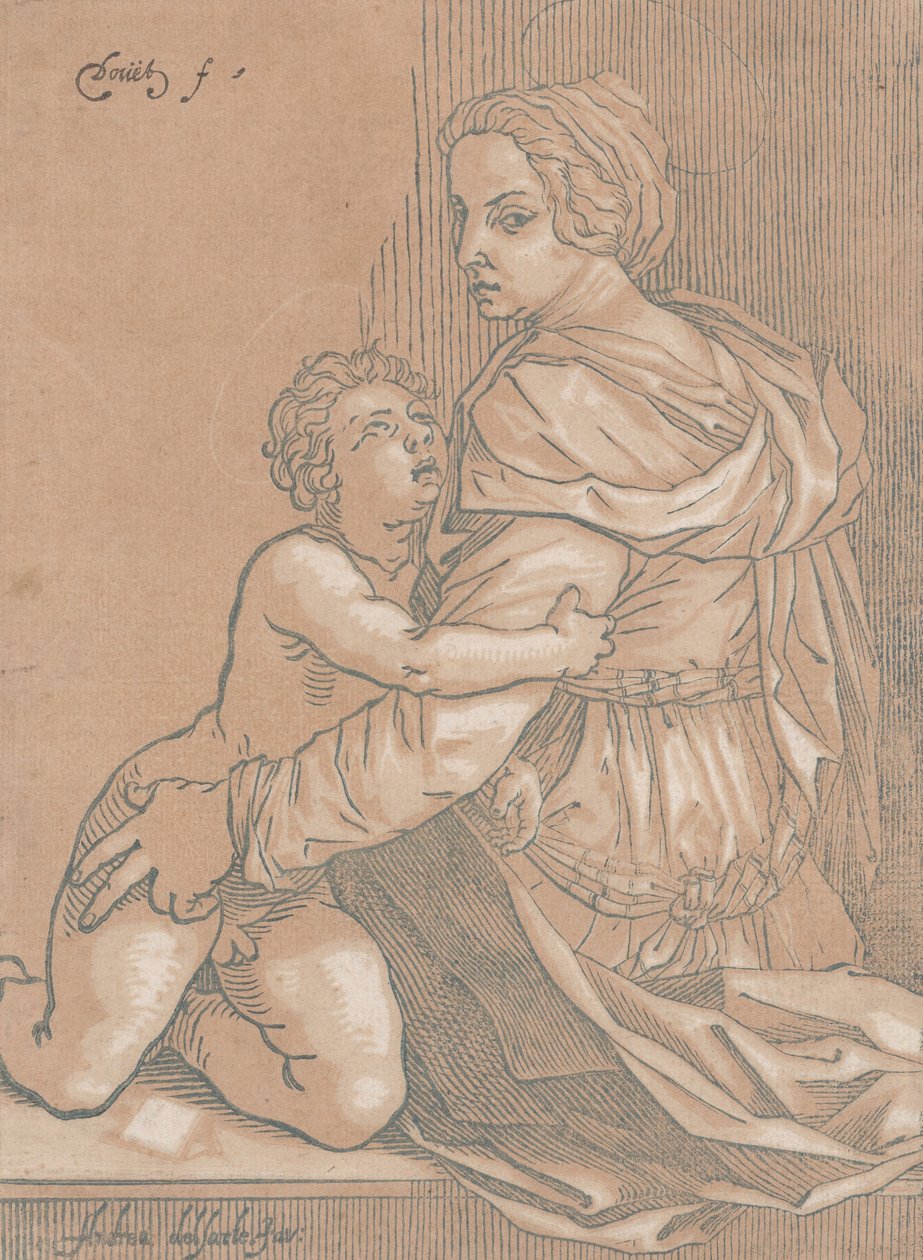 Dziewica z dzieckiem, ca. 1530. autorstwa Edmond Douet