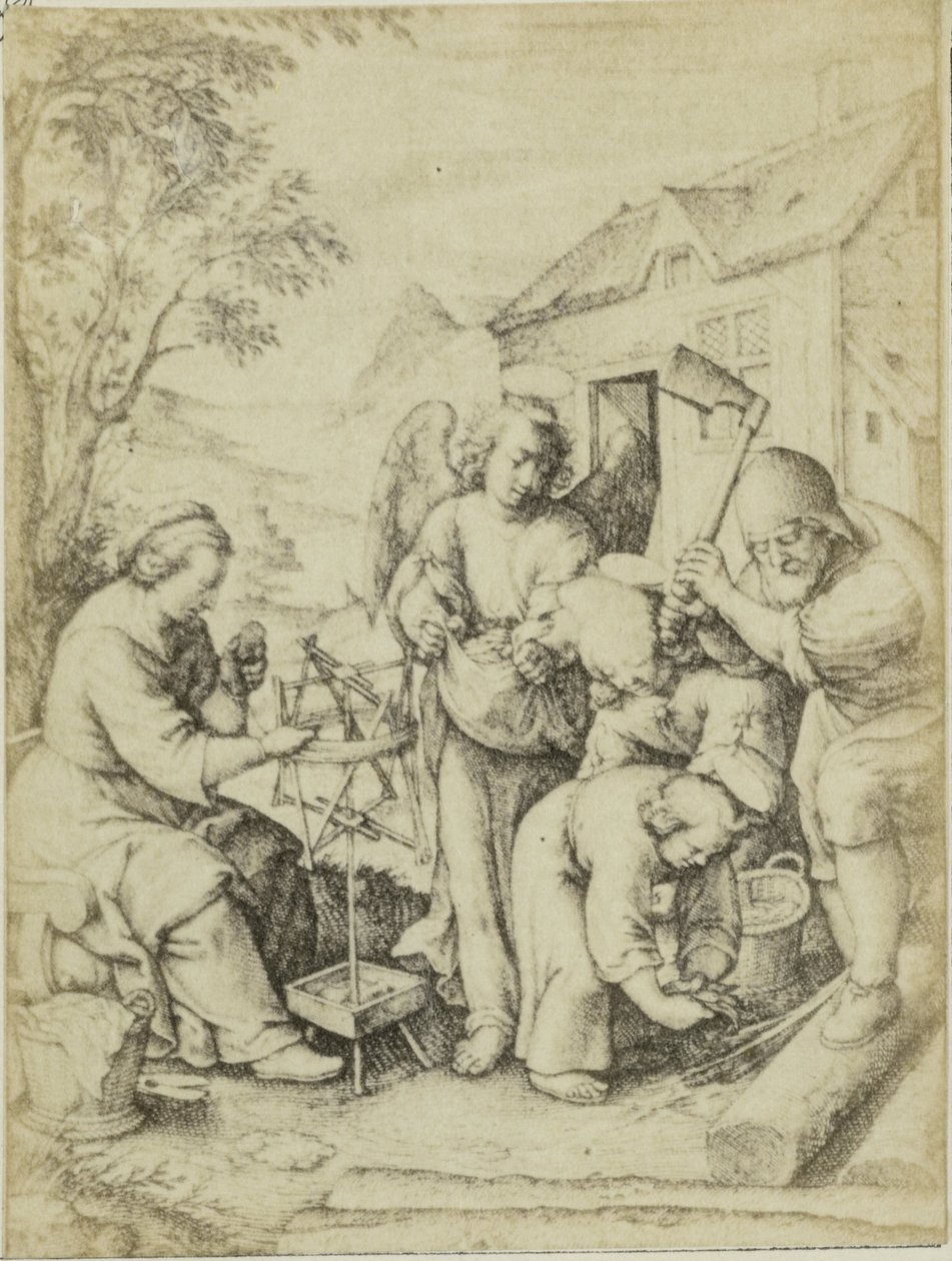 Fotoreprodukcja van de gravure Drzwiczki na wióry Hieronymus Wierix Żetony (tytuł na obiekcie) autorstwa Edmond Fierlants