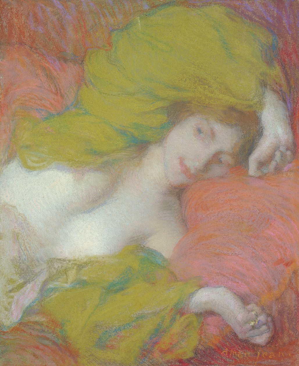 Bezczynność, ok. 1895 (pastel na papierze) autorstwa Edmond François Aman Jean